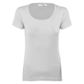  تی شرت زنانه مدل 163111701 - طوسی روشن - ساده - نخ - آستین کوتاه