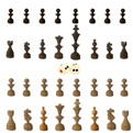  مهره شطرنج کد m4 مجموعه 32 عددی به همراه دو عدد تاس