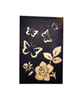  - تابلو نقاشی ورق طلا طرح گل و پروانه کد 02743