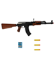  - تفنگ بازی طرح کلاشینکف مدل AK123 کد 500 مجموعه 5 عددی