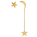  گوشواره طلا 18 عیارطرح ماه و ستاره 1عدد بخیه و یک عددسوزنیME0592