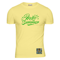  تیشرت آستین کوتاه مردانه طرحHello Summer کد330702-زرد با طرح سبز