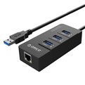 HR01-U3- USB3.0 Hub with Gigabit Ethernet Converter