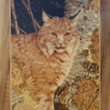 تابلو معرق نگهبان جنگل - گربه وحشی