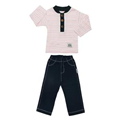ست تی شرت و شلوار نوزادی پسرانه آدمک مدل 1155011 کد 12