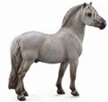  Horses Fjord Stallion Grey-اسب کوچک نروژی-11 سانتیمتر