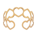  انگشتر طلا 18 عیار زنانه مدل NR016 - طلایی - طرح قلب