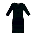 پیراهن زنانه جی بی سی مدل 073545 - مشکی ساده - آستین سه ربع