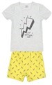  تی شرت و شلوارک راحتی نخی نوزادی پسرانه-رنگ طوسی-Snow Melange