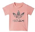  تی شرت نخی یقه گرد بچگانه YWF Trefoil -رنگ گلبهی -RAYPNK