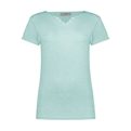  تی شرت زنانه مدل 163122854 - سبزآبی روشن - ساده - آستین کوتاه