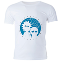  تی شرت مردانه طرح Rick and Morty کدCT10201 - سفید آبی - پلی‌استر