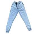  شلوار جین مردانه مدل دمپا کش  - آبی روشن