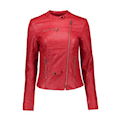  کت زنانه استرادیواریوس مدل 2553246100 - قرمز - کوتاه - زیپ دار