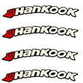  برچسب لاستیک خودرو مدل d3 طرح HankookR بسته چهار عددی