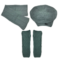  ست کلاه و شال گردن و ساق دست بافتنی تارتن مدل 15032 -سبز پسته ای
