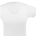  تی شرت زنانه مدل 163111859 - سفید ساده - نخ - آستین کوتاه