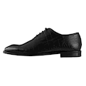  کفش چرم مردانه مدل Lo-3026 - مشکی - طرح سنگی - رسمی و مجلسی