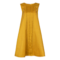  سارافون زنانه مدل 205438 - خردلی - آستین حلقه‌ای - جلو لباس پیلی