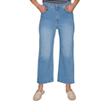  شلوار جین زنانه - آبی روشن - سنگ‌شور - راسته - دمپا آزاد