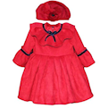  ست پیراهن و کلاه نوزادی مدل پرنیان - قرمز