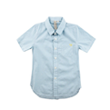 پیراهن پسرانه چهارخانه - سفید آبی - نخ‌پنبه - آستین کوتاه