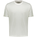  تی شرت نخی یقه گرد مردانه - سفید ساده - آستین کوتاه