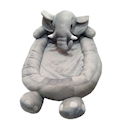  سرویس خواب 3 تکه نوزاد طرح فیل مدل 6474 - طوسی