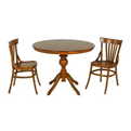 میز و صندلی ناهارخوری  مدل لهستانی کد m22  -  دو نفره گرد