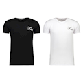  تی شرت مردانه کد T.f.001 مجموعه دو عددی - سفید - مشکی - پلی استر