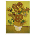  تابلو نقاشی رنگ‌ روغن طرح گل‌های آفتابگردان اثر وینست ونگوگ