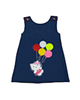  لباس دخترانه - سارافون دخترانه کد 155555LIIIZA -سرمه ای-طرح کیتی با بادکنک رنگی