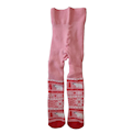 جوراب شلواری نوزاد کد 1513 - صورتی قرمز سفید - نخ - طرح دار