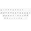  برچسب شفاف حروف و علایم استاندارد فارسی - بسته 5 عددی
