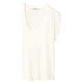  تی شرت ویسکوز یقه گرد زنانه - رنگ سفید - آستین کوتاه