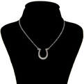  گردنبند نقره زنانه بهارگالری طرح Horseshoe کد 402024
