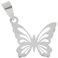  آویز گردنبند نقره طرح پروانه رنگ نقره ای مدل MSM303