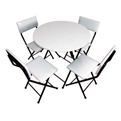  میز و صندلی ناهارخوری میزیمو کد 5403  - سفید تاشو