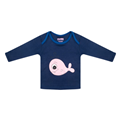  تی شرت آستین بلند نوزادی مدل Ocean کد HS39 - سرمه ای