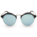  عینک آفتابی زنانه - آبی - مدل گرد - فلزی - پلی کربنات