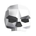  ماسک صورت هلو تویز مدل Skull Half Mask - اوریگامی سه بعدی ساختنی