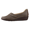  کفش راحتی زنانه مدل J2352-001 - رنگ خاکی -چرم طبیعی با طرح فلوتر