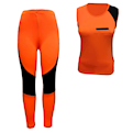  ست تاپ و شلوار ورزشی زنانه کد MOM108 - نارنجی