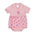  پیراهن نوزادی کد mv24 - صورتی - طرح گل