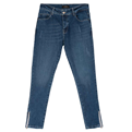 شلوار جین مردانه مدل L-022 - آبی تیره - دمپا زیپ دار