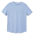  تی شرت نخی یقه گرد مردانه - آبی روشن - آستین کوتاه