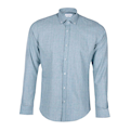  پیراهن چهارخانه مردانه کد 165111 - آبی روشن - آستین بلند - پشمی